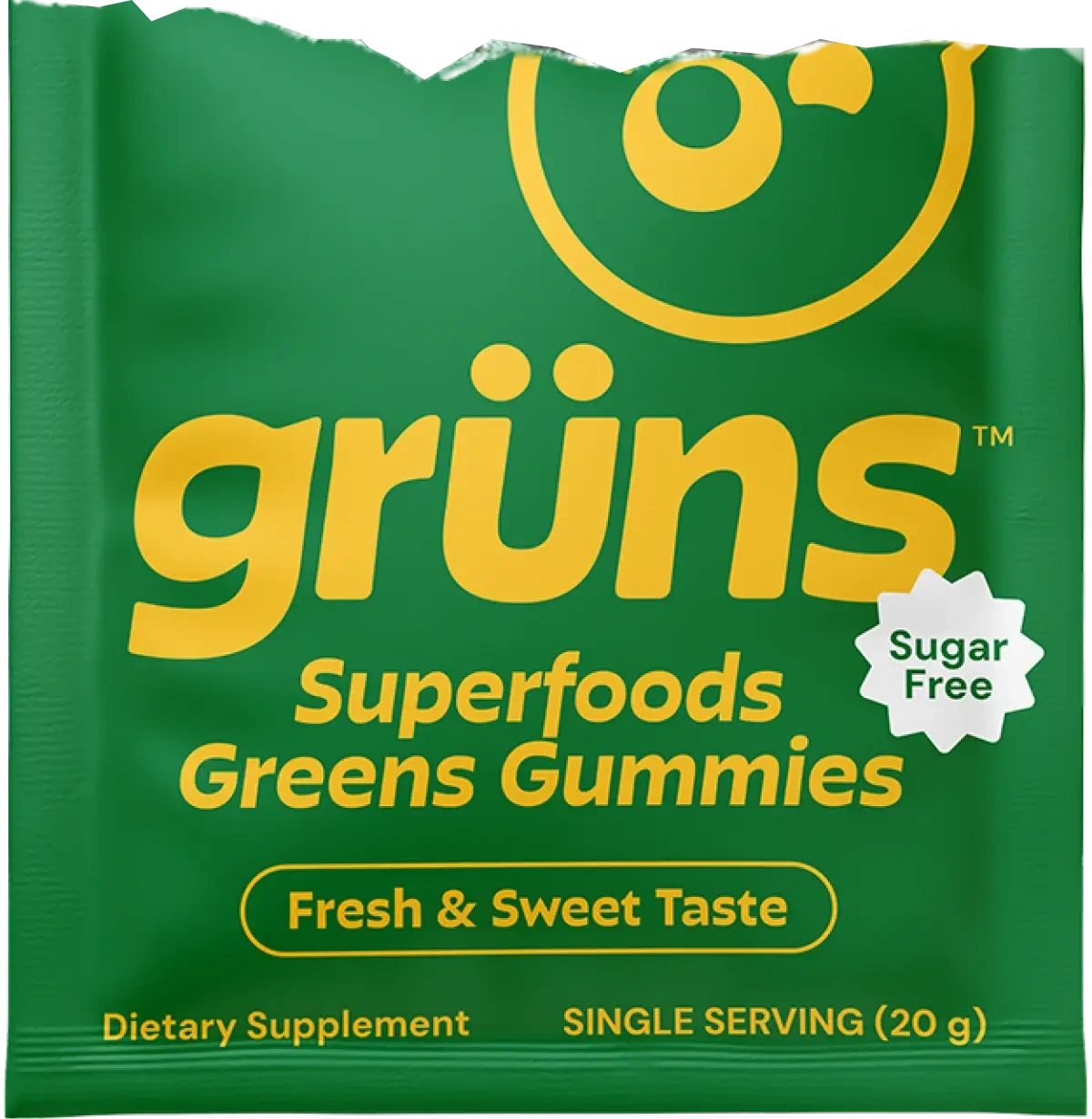Front of a Grüns sachet in Fresh & Sweet Taste