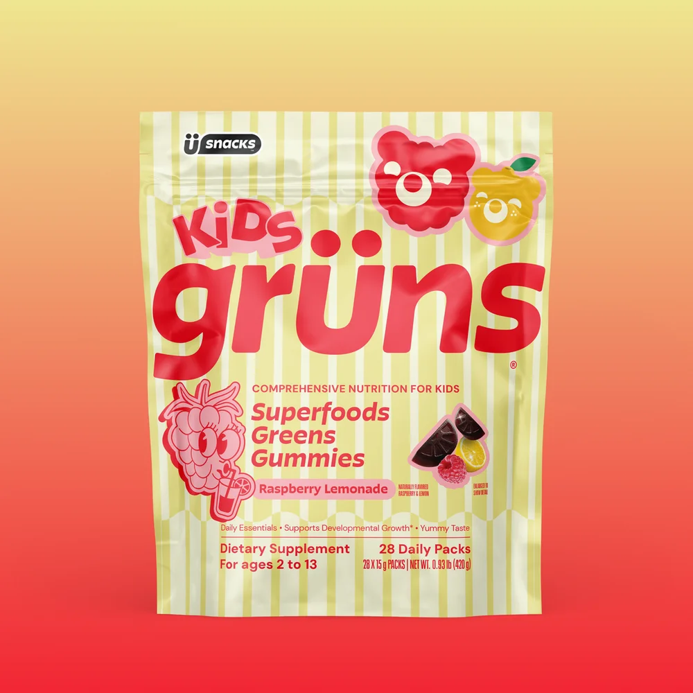 Grüns Kids Raspberry Lemonade pouch