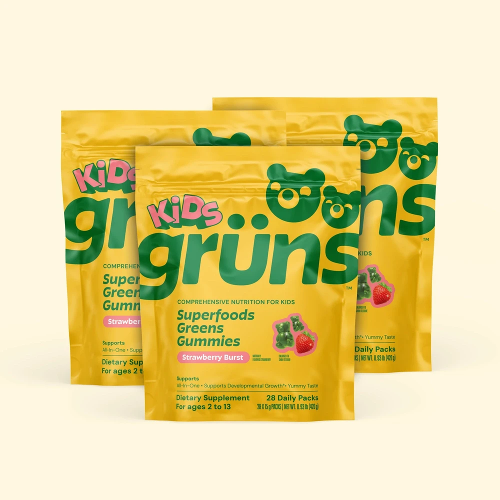Grüns Kids pouch for the quarterly plan